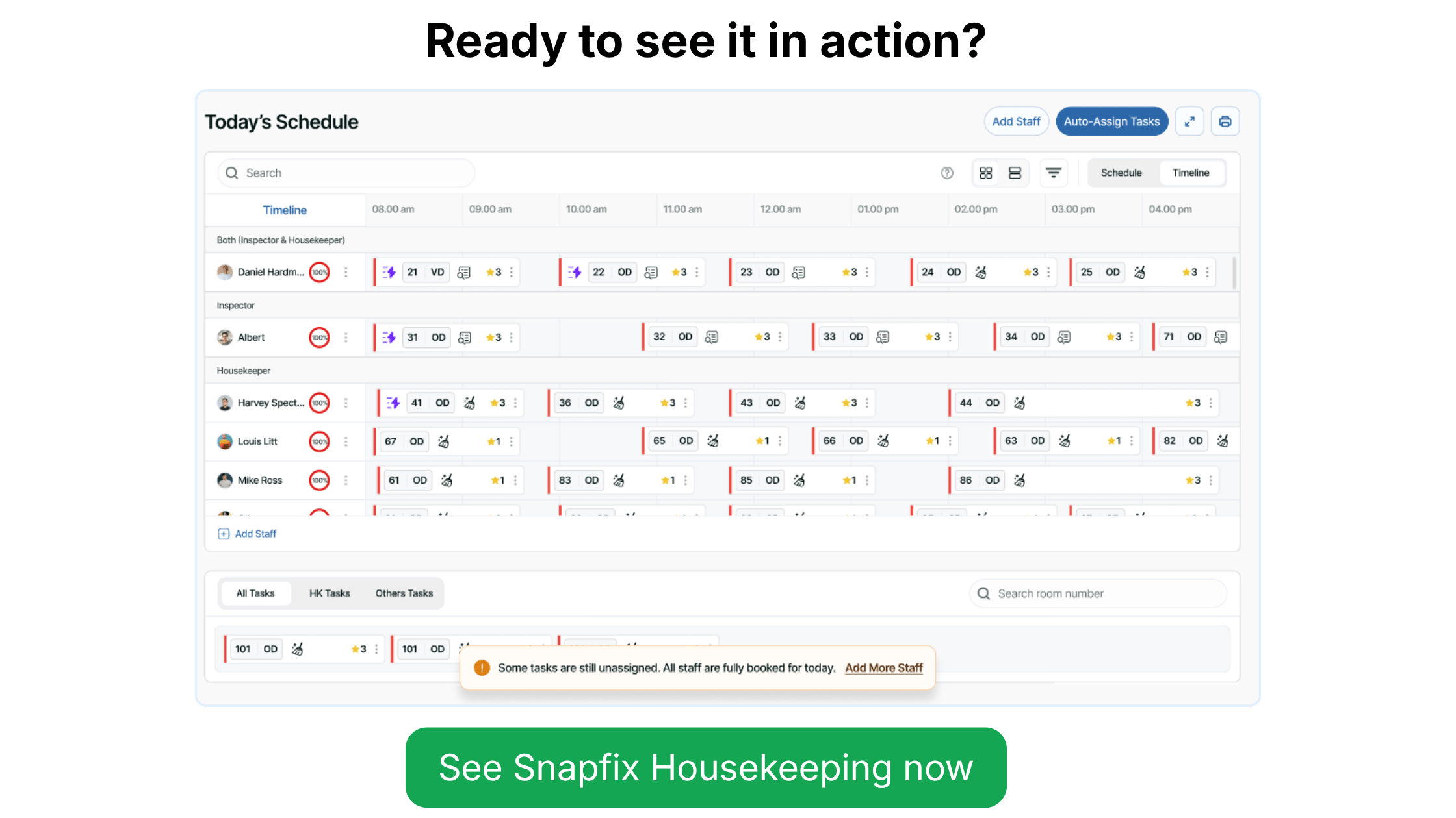 Snapfix Housekeeping - book a demo