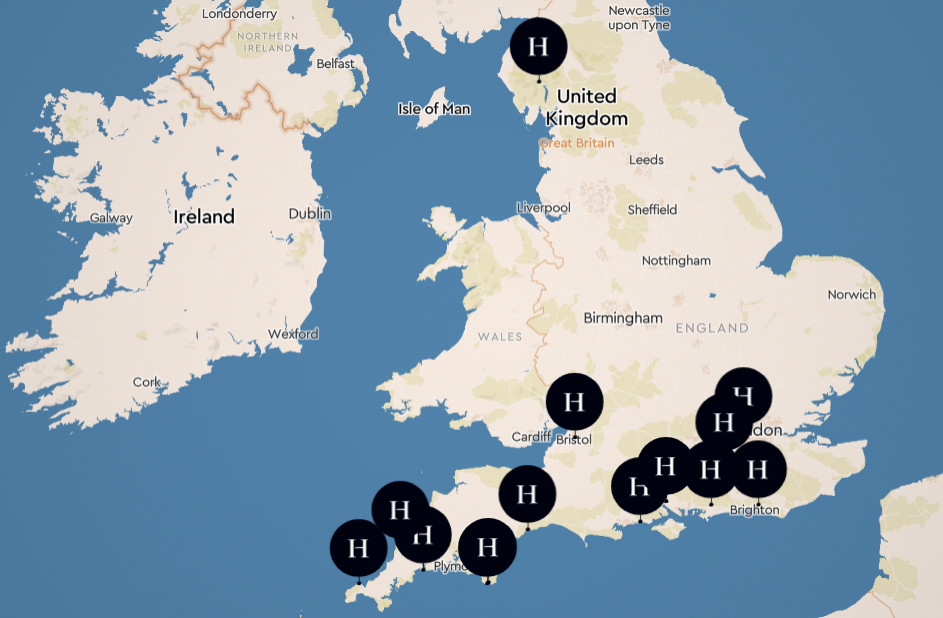 Harbour Hotels UK locations Harbour Hotels UK locations
