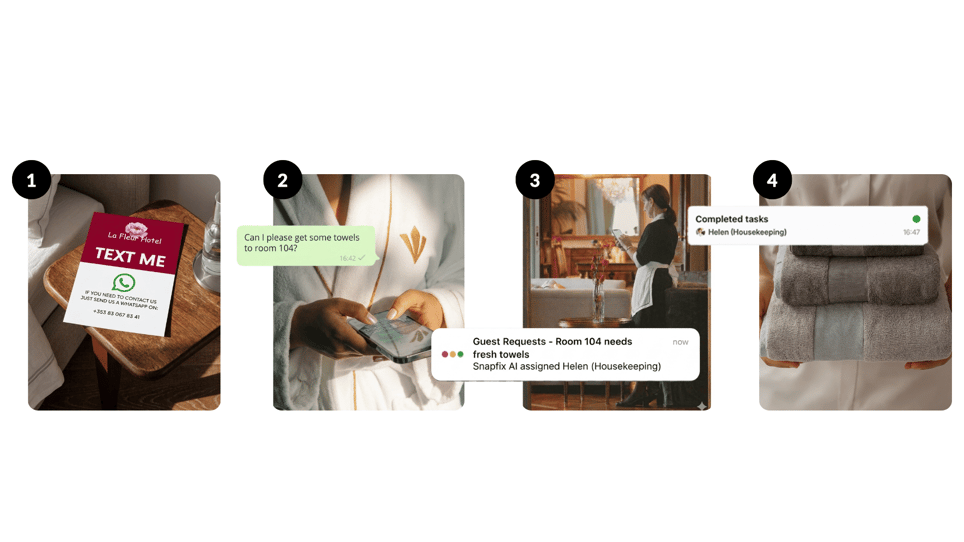 hotel guest communication snapfix cmms